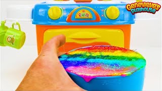 Toy Learning Video for Toddlers - Learn Shapes, Colors, Food Names, Counting with a Birthday Cake!