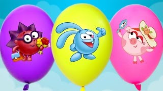 Шары - Смешарики. Лопаем шарики сюрприз игрушки для детей Смешарики. The Balloons Surprise Show.
