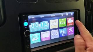 Cheap 50$ 7010B Double DIN Touch Screen Radio install in Econoline e250 - Project Van