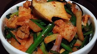Kimchi Pork Stir-fry | Rice : ASMR / Mukbang ( Cooking & Eating Sounds )