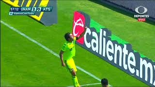 Gol de J. Vigón | Pumas UNAM 2 - 1 Atlas | Clausura 2019 -  Jornada 3 | LIGA Bancomer MX