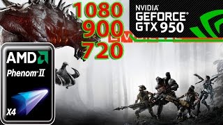 Evolve AMD Phenom ii X4 955 GTX 950 (1080,900,720)