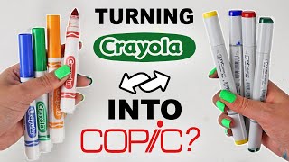 Can I Convert Cheap Crayola Markers Into Pricey Copics!? (Art Experiment)