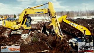 Достаём утонувший экскаватор JCB