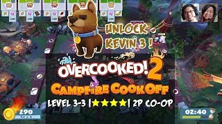 Overcooked 2: Campfire Cook Off 3-3 (4 Stars 2P Co-Op) Unlock Kevin 3