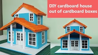 DIY cardboard house out of cardboard boxes- Step by step instructions.