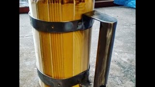 Cambridge Pinstriping, Making a Wooden Beer Mug.