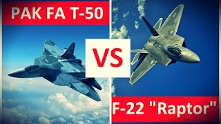 Russian PAK FA T-50 vs US F-22 "Raptor" - comparsion [with English subtitles]