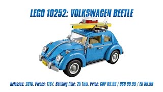 'LEGO Creator 10252: Volkswagen Beetle' Unboxing, Parts List, Speed Build & Review