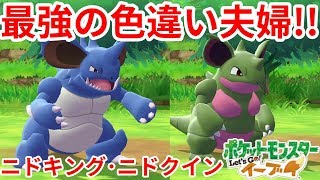 まさに王者！色違いニドキング、ニドクインが最強だった！【ポケモンLet'sGO！イーブイ】