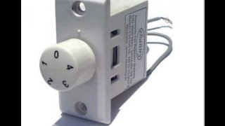 Connection of fan regulator in switch board