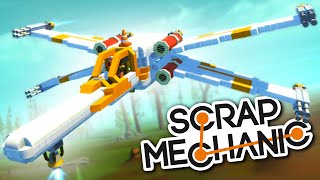 Scrap Mechanic CREATIONS - STAR WARS X-WING Fighter, Lamborghini, TANK, UNICYCLE and MORE!
