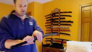 Vlog Blog Sword Log 17:  Barrett & Boomershine Katana  Unboxed   Expensive Katana #2 10/7/16