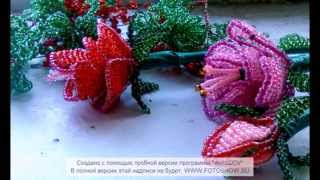 Цветы из бисера. Фото