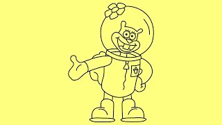 How to draw Sandra Cheeks SpongeBob characters - Как нарисовать Сэнди Чикс