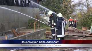 15.11.2013 (ERH) Trocknungsanlagen nahe Adelsdorf in Flammen