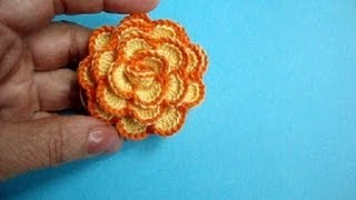 Вязаные крючком цветы How to crochet flower Урок 33 方法かぎ針編みの花へ