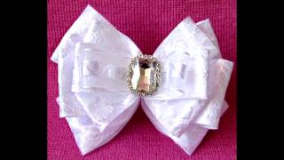 Белоснежный бант своими руками, МК бантики.  DIY tutorial ribbon kanzashi bows bow