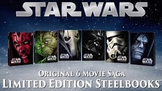 Star Wars Episode 1 to 6 Blu Ray Steelbooks - A look Inside & Out [Review Room]