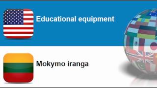 Learn Lithuanian = Topic = School furniture