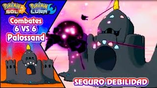 POKÉMON SOL Y LUNA~COMBATES ONLINE SUBS: PALOSSAND SHINY SEGURO DEBILIDAD + RECOGEARENA WOMBOCOMBO
