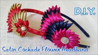 ❀❀❀ D.I.Y. Satin Cockade Flower Headband | MyInDulzens ❀❀❀