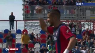 Crotone, i gol di Falcinelli per la salvezza