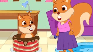 Famille d'Écureuil - Surprise Pour Maman Dans le Gâteau Vidéos Animé 2020 en Français 13+