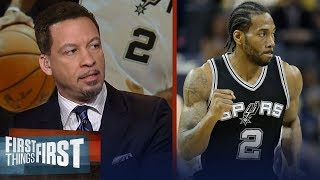 Chris Broussard on reports Celtics are willing to trade Kyrie for Kawhi | NBA | FIRST THINGS FIRST