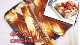 Deseczki czekoladowe - dekoracje z czekolady