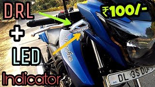 DRL + LED Indicators on apache rtr 160 | AVP VLOGS