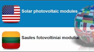 Learn Lithuanian vocabulary #Topic = Electricity, heating, solar and nuclear energy