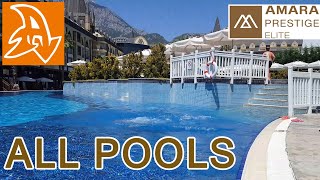 Amara Prestige 5*. Обзор отеля. Бассейны. All pools
