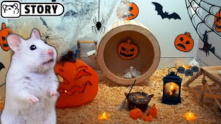 Halloween Hamster Cage Tour ? Hamster Pumpkin House