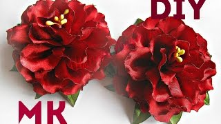 ЦВЕТЫ ИЗ ЛЕНТ , КАНЗАШИ , своими руками \  FLOWERS OF TAPES, kanzashi, with their own hands