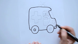 ❌Как нарисовать скорую помощь | emergency 911 | videos for children