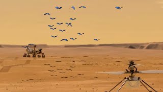 Mariposas marcianas persiguen a Perseverance e ingenuity en Marte - animación