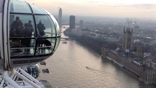 360° view of London from the top of London Eye