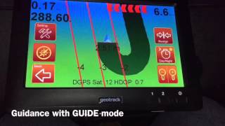 Geotrack Explorer - GPS guidance for tractor and sprayer - GUIDE mode