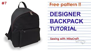 Tutorial menjahit Fendi Backpack / ransel (POLA GRATIS) - Bag Making with MikoCraft