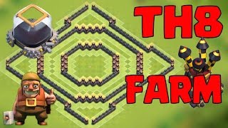 COC - TH8 Farming Base | ANTi Giant | ANTi Dragon | PROTECT DE | Town Hall 8 BEST Design/Layout