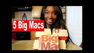 McDonalds Speed Eating 5 Big Macs, 1 Large Fries