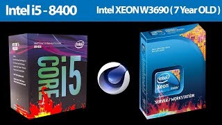 (6 cores ) Intel i5 -8400 vs xeon W3690 Cinebench Test [ 7 years Gap ]
