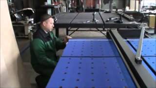 Настройка стола для раскроя листового стекла СРС