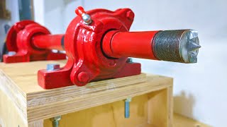 DIY Lathe Machine for wood. Part 1 - base and headstock. First run!