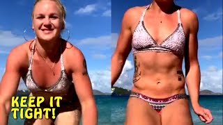 UFC champ Valentina Shevchenko staying tight during her vacation