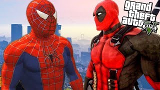ВИДЕО СКОРТИ ГТА 5 МОДЫ ЧЕЛОВЕК ПАУК VS ДЭДПУЛ! ОБЗОР МОДА В GTA 5 ЭКСПЕРИМЕНТЫ В ГТА