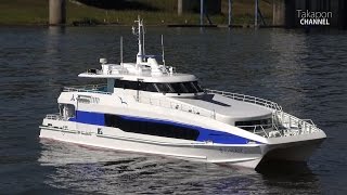 なんとこちらラジコンの模型船なんです。 福岡市営渡船 カタマラン艇 きんいん1号 Real RC boat. [PART 1]