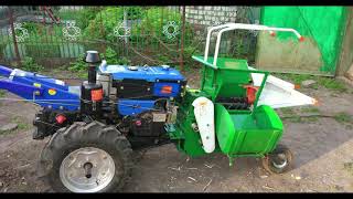 Обзор комбайна для уборки кукурузы мотоблоком. mini corn harvester(4K/UHD) перезалив