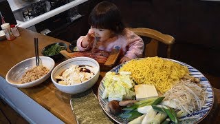 【 味噌タラ鍋ラーメン 】 家族ごはん作る。 Dinner scenery of Japanese family